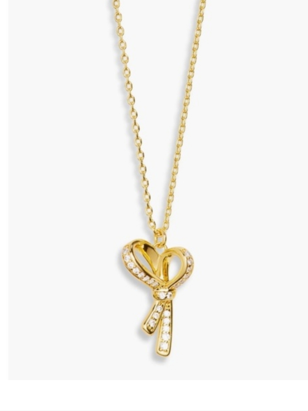 Kate Spade Gold Bow  Pave Necklace